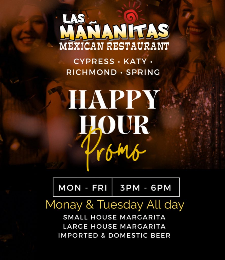 Monday and Tuesday Happy Hour All Day Las Mananitas Mexican Restaurant